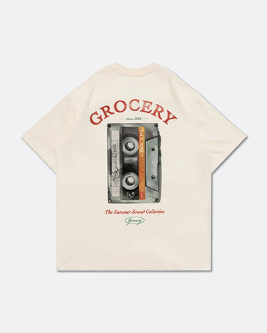 Summer Tunes Graphic Boxy Tee - Cream