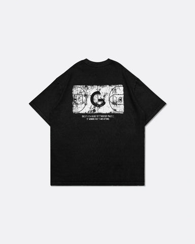 Hoop Dream Washed Graphic Tee - Black