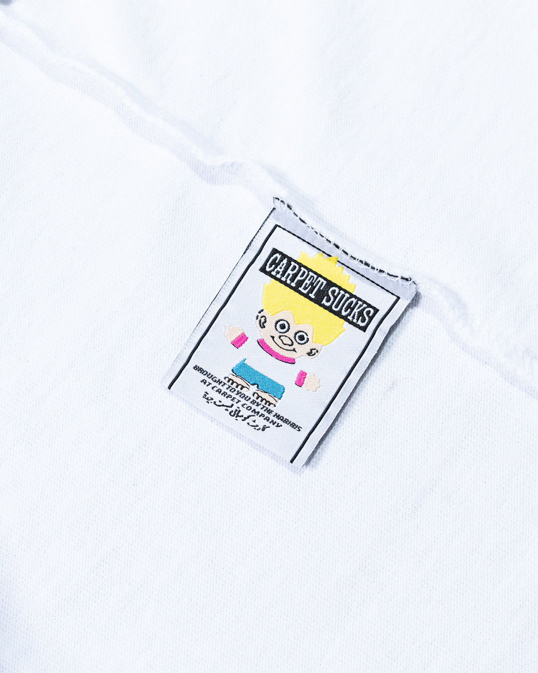 A Eckhaus Latta Shirt pictured on a model in front of a white background. The title of the product is Eckhaus Latta Eclipse Turtleneck - Stone and the image was taken by 199A®.