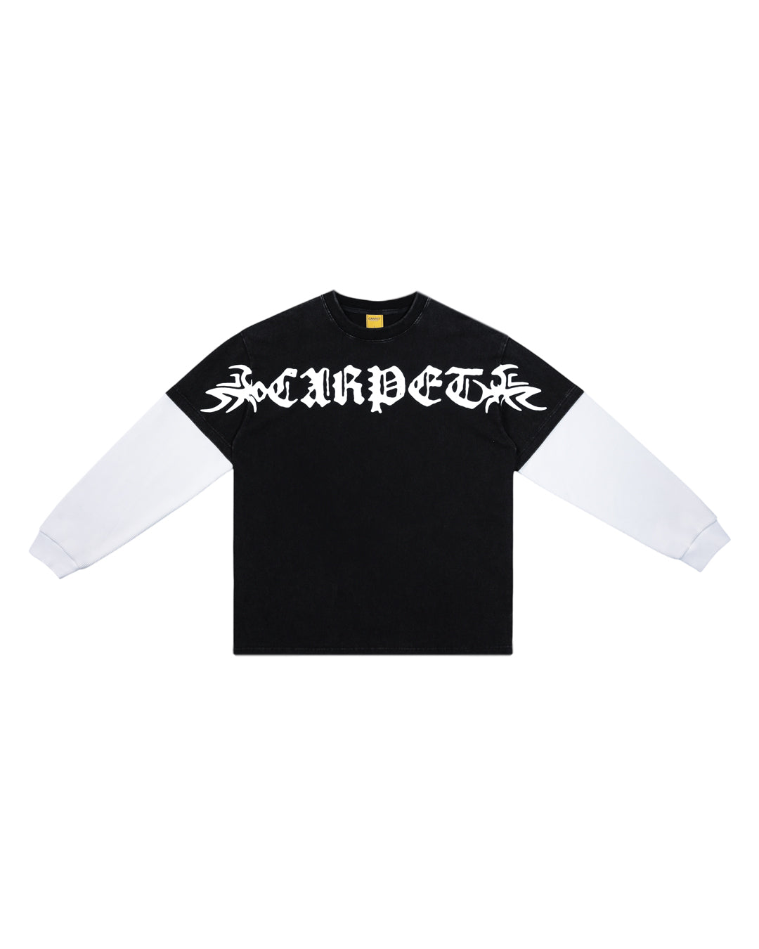 A Eckhaus Latta Shirt pictured on a model in front of a white background. The title of the product is Eckhaus Latta Eclipse Turtleneck - Stone and the image was taken by 199A®.