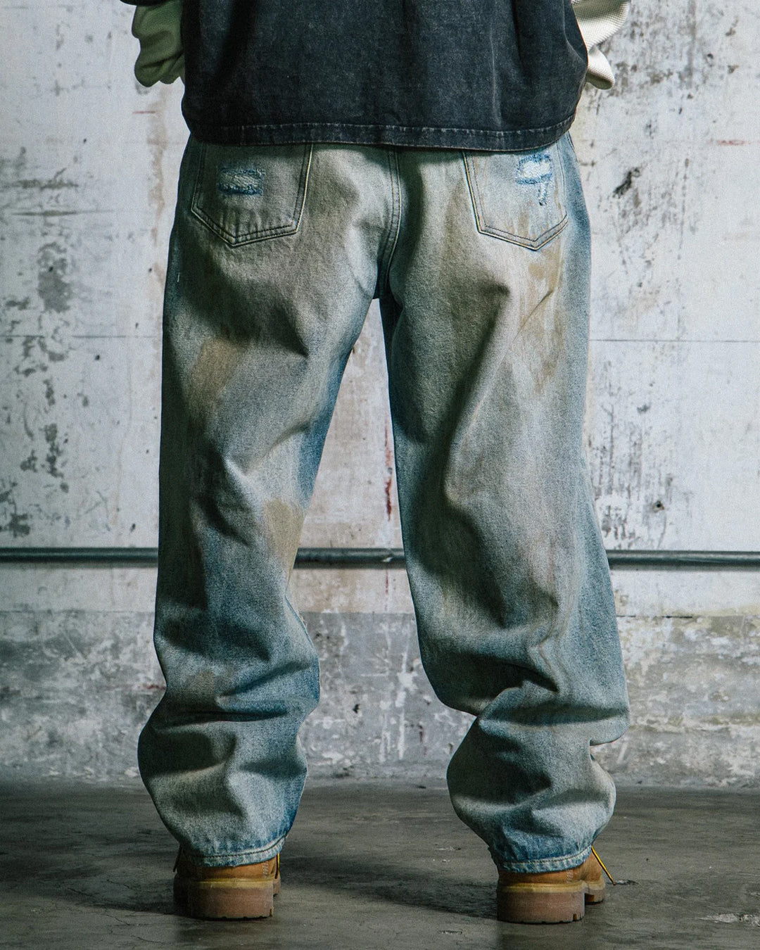 A Eckhaus Latta Shirt pictured on a model in front of a white background. The title of the product is Eckhaus Latta Eclipse Turtleneck - Stone and the image was taken by 199A®.