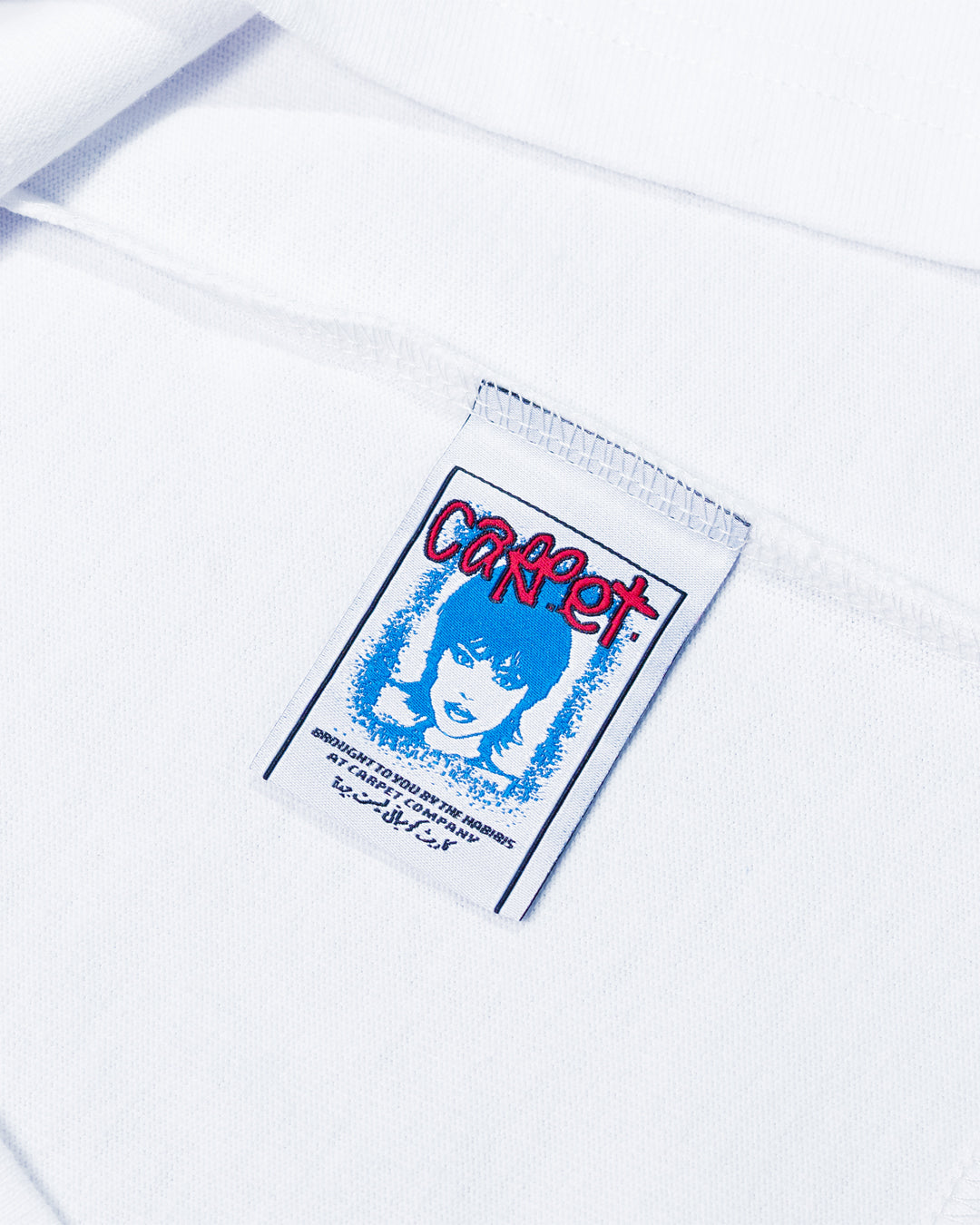 A Eckhaus Latta Shirt pictured on a model in front of a white background. The title of the product is Eckhaus Latta Eclipse Turtleneck - Stone and the image was taken by 199A®.