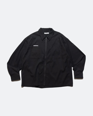Zip Up Shirt Jacket - Black