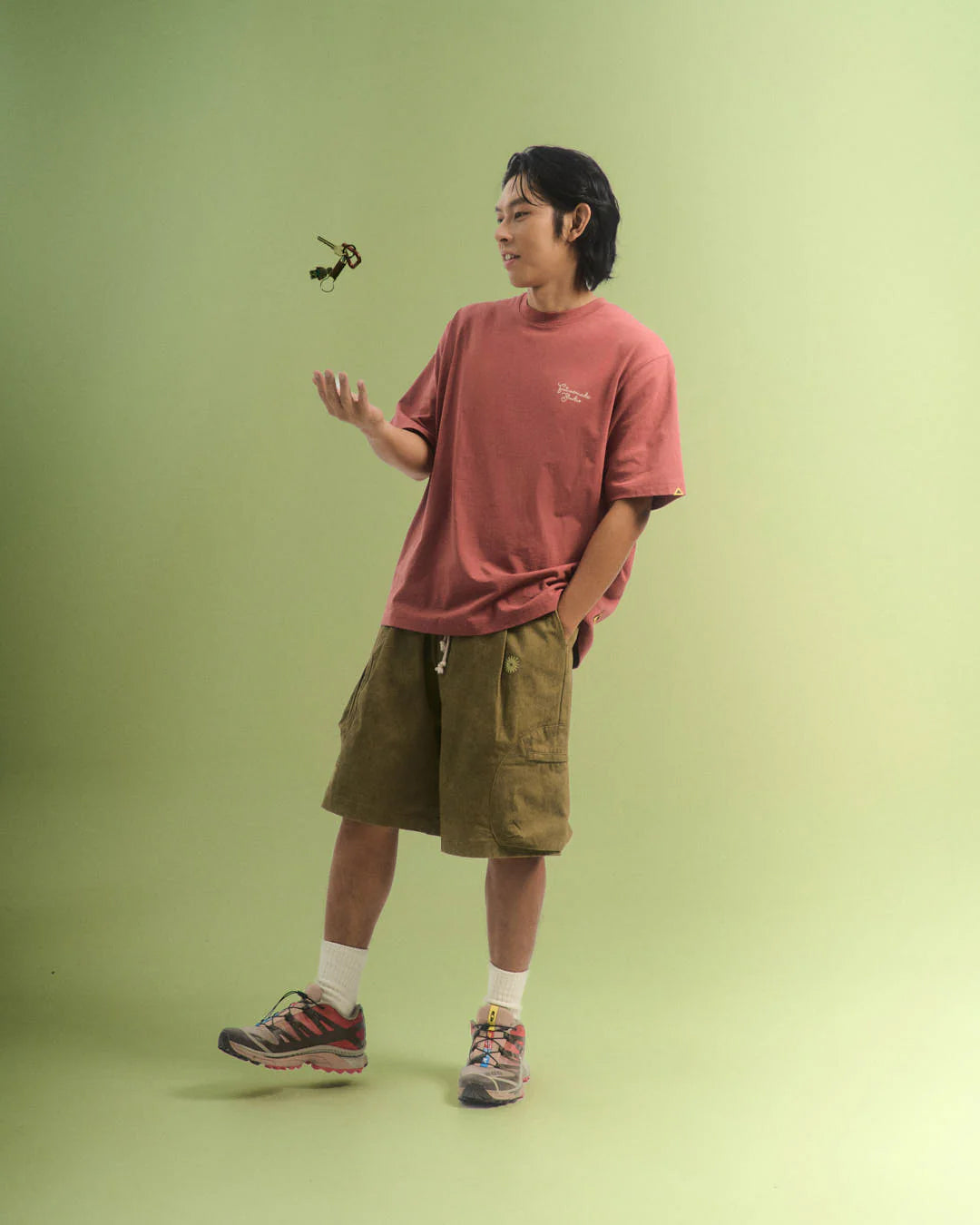 A Eckhaus Latta Shirt pictured on a model in front of a white background. The title of the product is Eckhaus Latta Eclipse Turtleneck - Stone and the image was taken by 199A®.