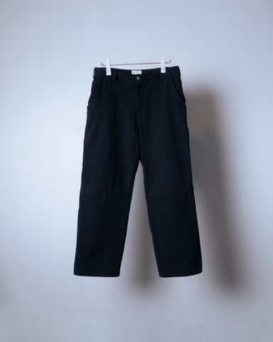 Workware Relaxed Canvas Trousers - Coal Black