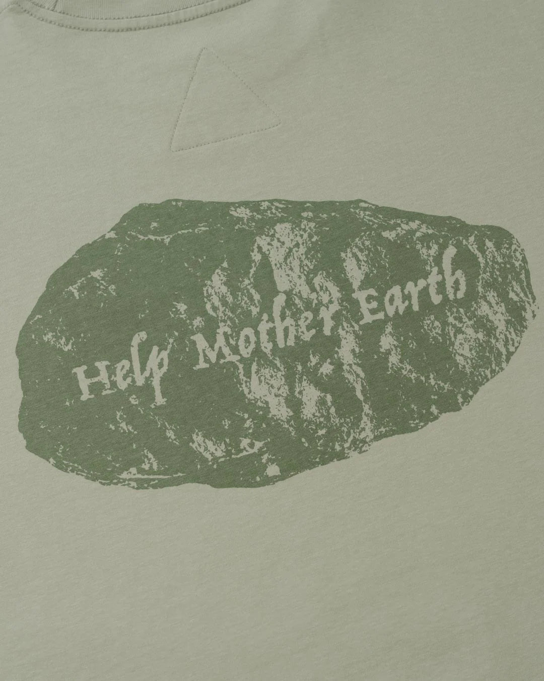 A Eckhaus Latta Shirt pictured on a model in front of a white background. The title of the product is Eckhaus Latta Eclipse Turtleneck - Stone and the image was taken by 199A®.