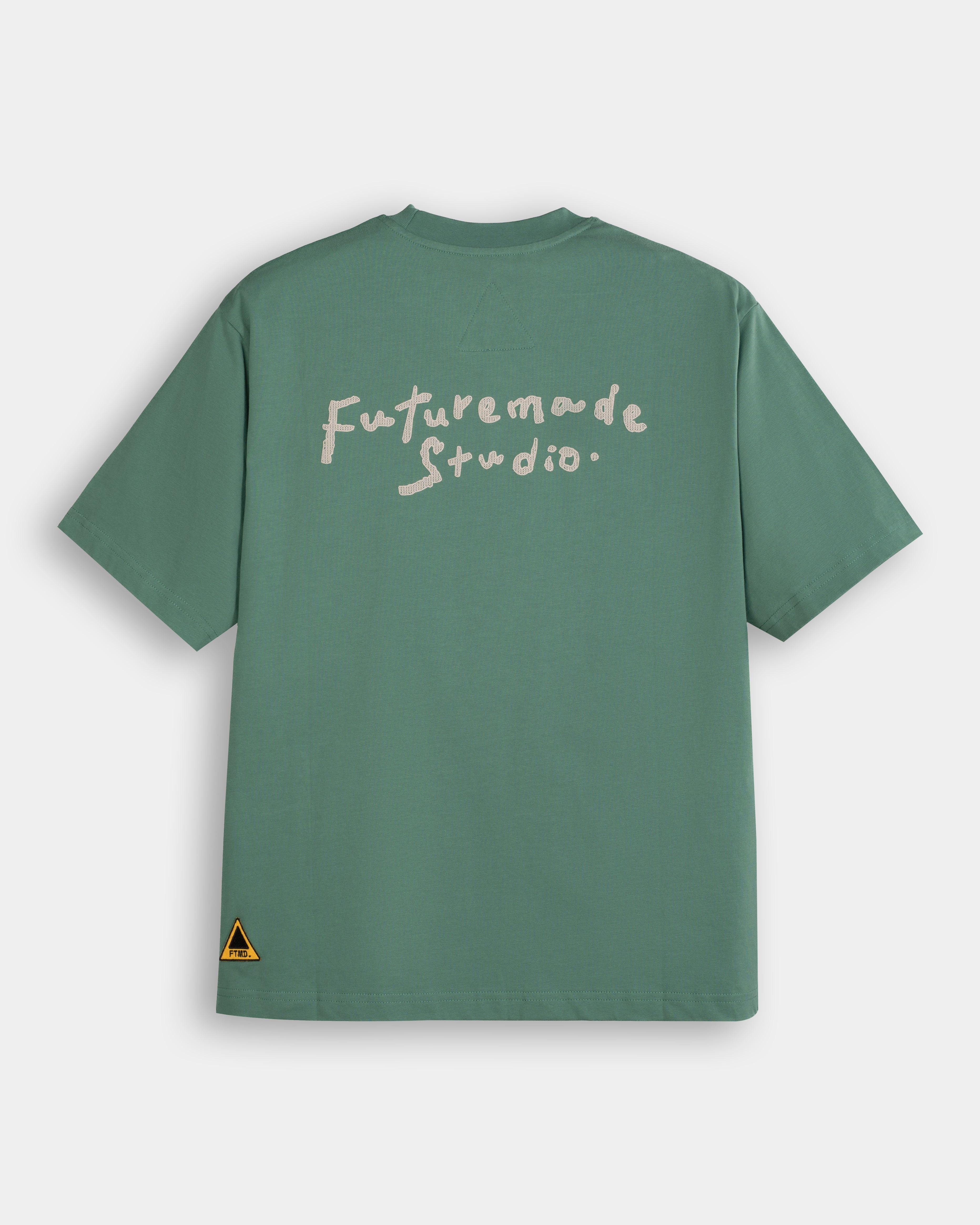 A Eckhaus Latta Shirt pictured on a model in front of a white background. The title of the product is Eckhaus Latta Eclipse Turtleneck - Stone and the image was taken by 199A®.