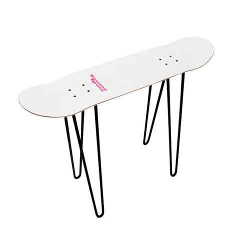 Heart Logo White Skate Stool