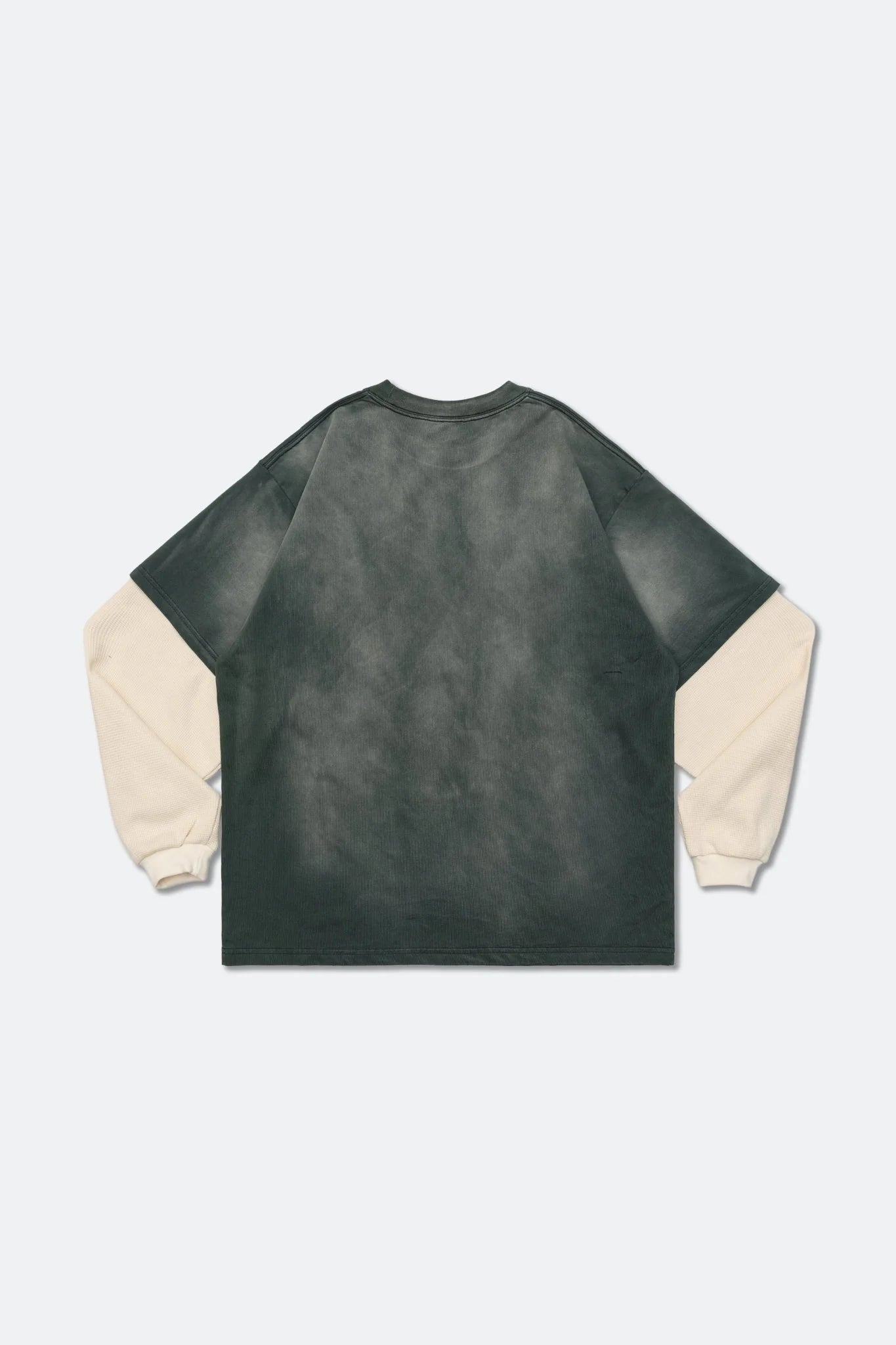 A Eckhaus Latta Shirt pictured on a model in front of a white background. The title of the product is Eckhaus Latta Eclipse Turtleneck - Stone and the image was taken by 199A®.