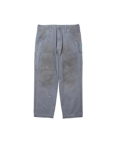 Repaired Canvas Work Pants - Charcoal