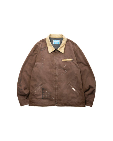 Garment Dyed Work Jacket - Brown