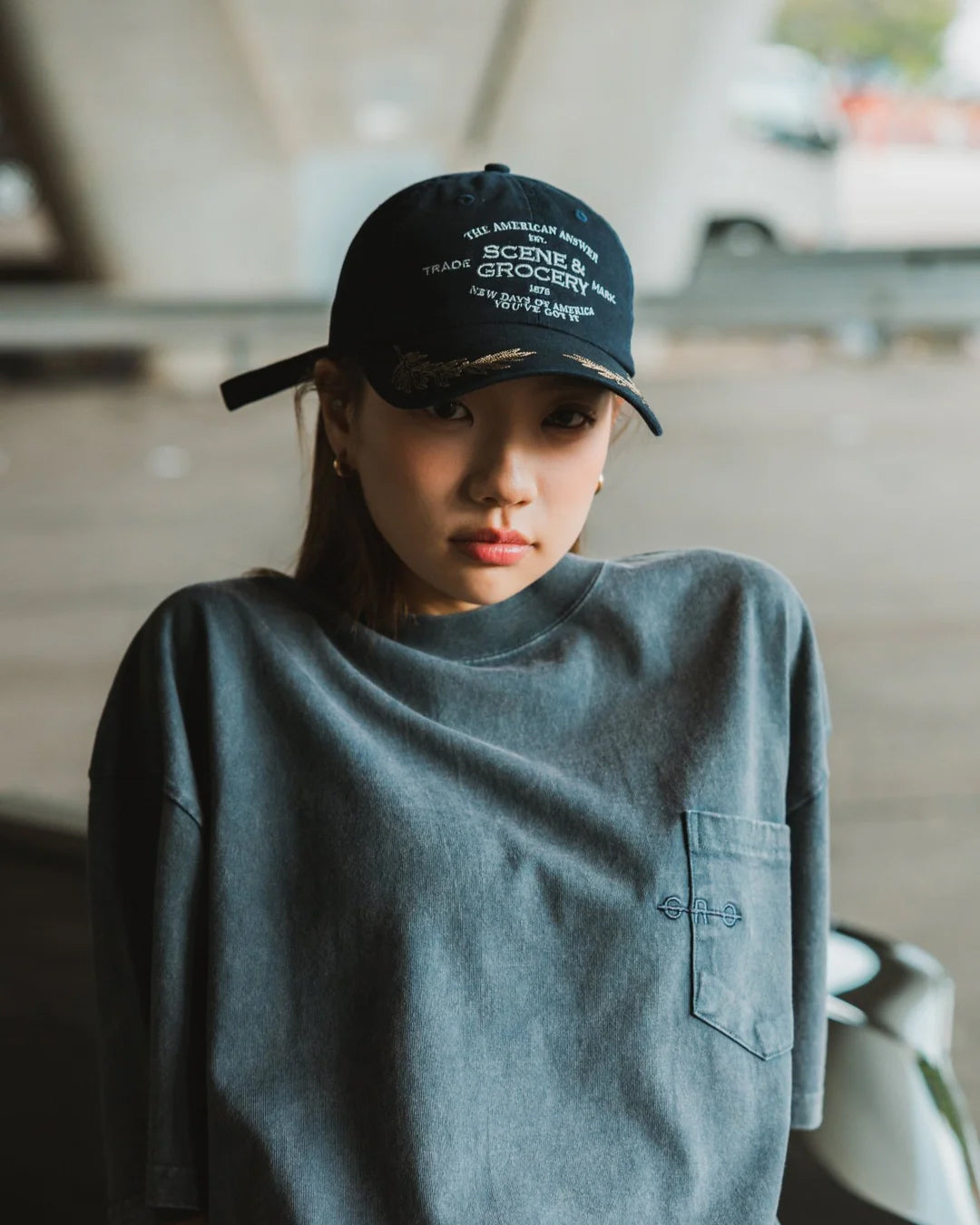 A Eckhaus Latta Shirt pictured on a model in front of a white background. The title of the product is Eckhaus Latta Eclipse Turtleneck - Stone and the image was taken by 199A®.