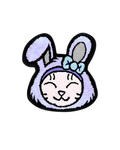 Rabbit Cat Head Rug Coaster - Lavender