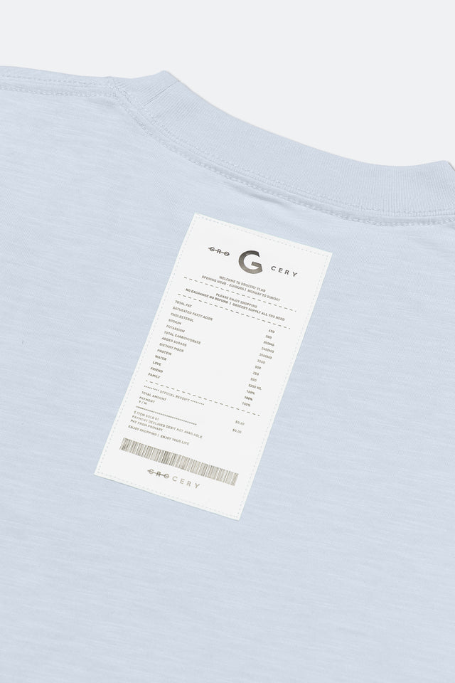 A Eckhaus Latta Shirt pictured on a model in front of a white background. The title of the product is Eckhaus Latta Eclipse Turtleneck - Stone and the image was taken by 199A®.